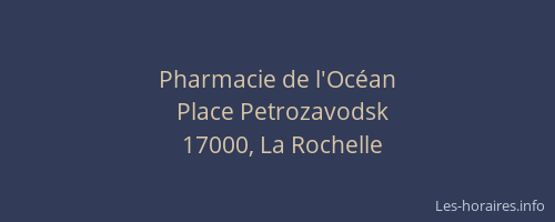 Pharmacie de l'Océan