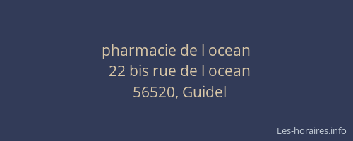 pharmacie de l ocean