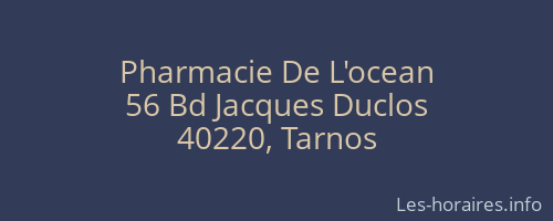 Pharmacie De L'ocean