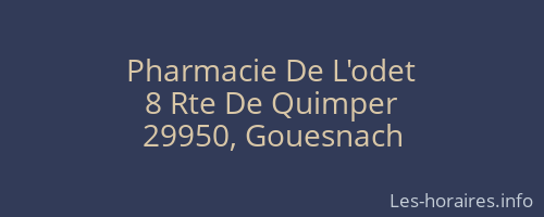 Pharmacie De L'odet