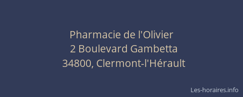 Pharmacie de l'Olivier