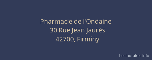 Pharmacie de l'Ondaine