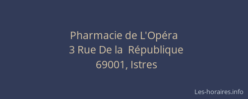 Pharmacie de L'Opéra