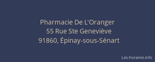 Pharmacie De L'Oranger