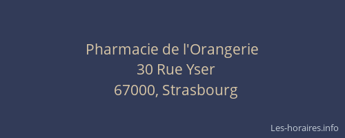 Pharmacie de l'Orangerie