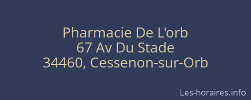 Pharmacie De L'orb