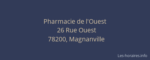 Pharmacie de l'Ouest