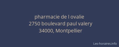 pharmacie de l ovalie
