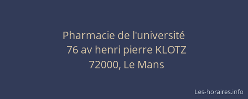 Pharmacie de l'université