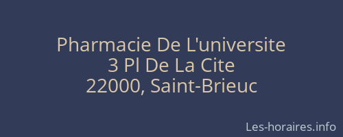 Pharmacie De L'universite