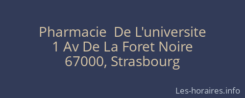 Pharmacie  De L'universite