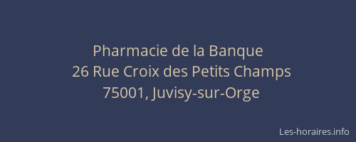 Pharmacie de la Banque