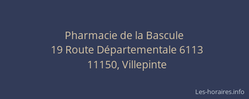 Pharmacie de la Bascule