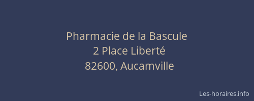 Pharmacie de la Bascule