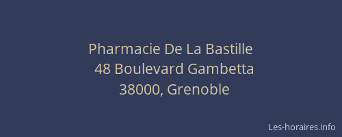Pharmacie De La Bastille