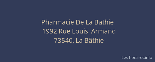 Pharmacie De La Bathie