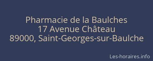 Pharmacie de la Baulches