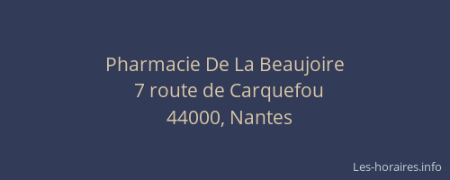 Pharmacie De La Beaujoire