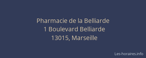 Pharmacie de la Belliarde