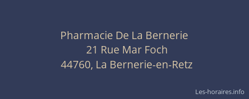 Pharmacie De La Bernerie