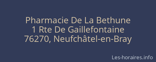 Pharmacie De La Bethune
