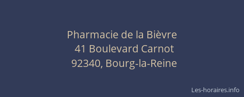 Pharmacie de la Bièvre