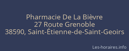 Pharmacie De La Bièvre