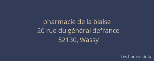 pharmacie de la blaise