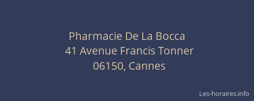 Pharmacie De La Bocca