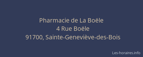 Pharmacie de La Boële