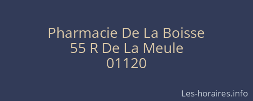 Pharmacie De La Boisse