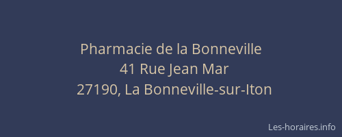 Pharmacie de la Bonneville