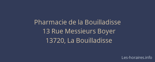 Pharmacie de la Bouilladisse