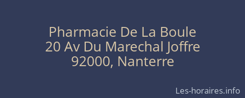 Pharmacie De La Boule