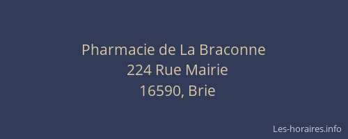 Pharmacie de La Braconne