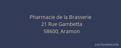 Pharmacie de la Brasserie