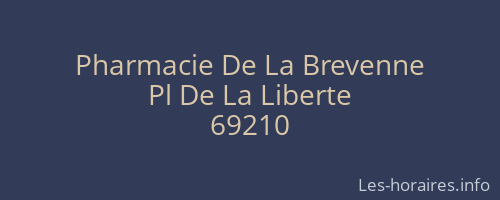 Pharmacie De La Brevenne