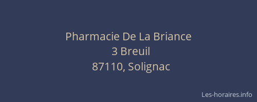 Pharmacie De La Briance