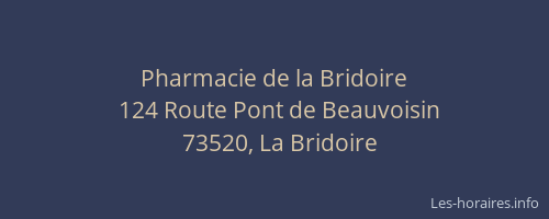 Pharmacie de la Bridoire