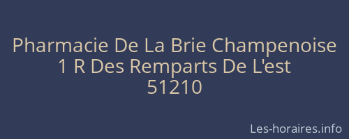 Pharmacie De La Brie Champenoise