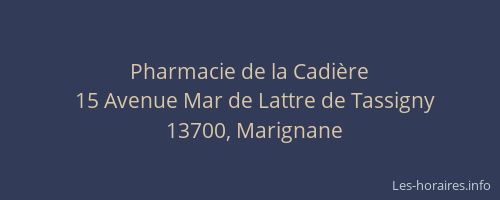 Pharmacie de la Cadière