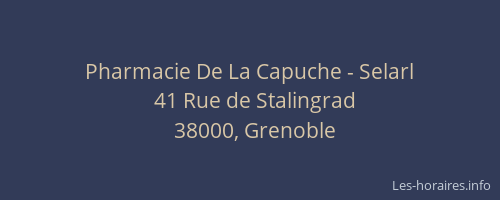 Pharmacie De La Capuche - Selarl