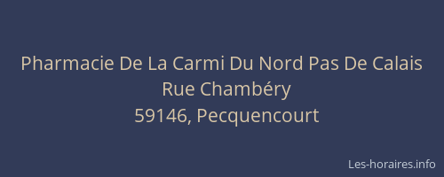 Pharmacie De La Carmi Du Nord Pas De Calais