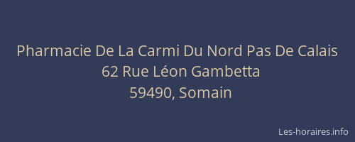 Pharmacie De La Carmi Du Nord Pas De Calais