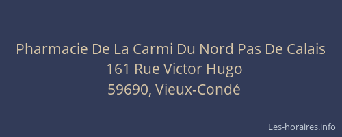 Pharmacie De La Carmi Du Nord Pas De Calais