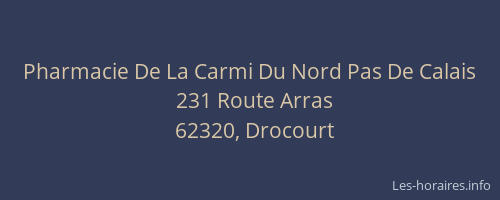 Pharmacie De La Carmi Du Nord Pas De Calais