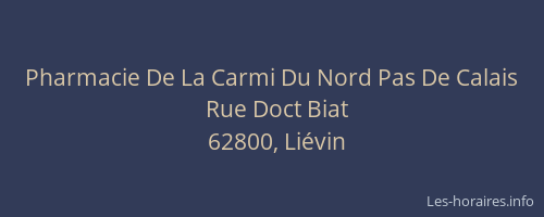 Pharmacie De La Carmi Du Nord Pas De Calais