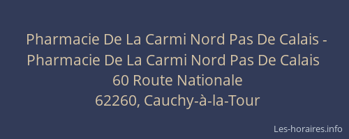 Pharmacie De La Carmi Nord Pas De Calais - Pharmacie De La Carmi Nord Pas De Calais