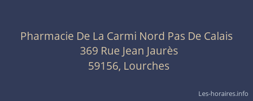 Pharmacie De La Carmi Nord Pas De Calais