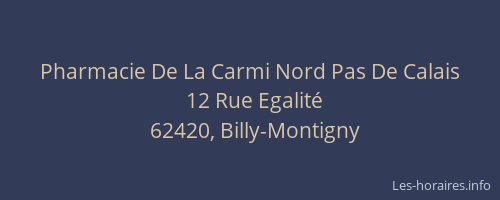 Pharmacie De La Carmi Nord Pas De Calais